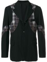 Comme Des Garçons Pre-Owned plaid appliqué blazer - Noir - thumbnail