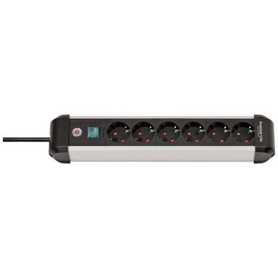 Brennenstuhl 1391030600 Stekkerdoos met schakelaar Zilver-zwart Randaarde stekker 1 stuk(s)