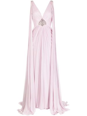 Jenny Packham robe Sylvia à coupe longue - Rose