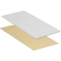 Bodemplaat | 155x75mm | 650gr | rechthoekig | karton + PET | goud/zilver | 250 stuks