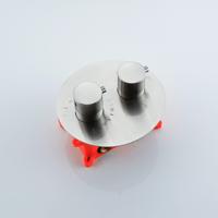 Fortifura Calvi Thermostatische Inbouwkraan - inbouwdeel - rond - Geborsteld RVS SW1159493/SW1171108 Fortifura Calvi Thermostatische Inbouwkraan - inbouwdeel - rond - Geborsteld RVS SW1159493/SW1171108