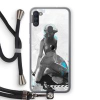 I will not feel a thing: Samsung Galaxy A11 Transparant Hoesje met koord