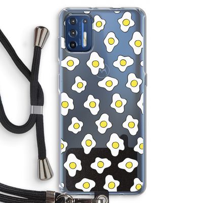 Spiegeleitjes: Motorola Moto G9 Plus Transparant Hoesje met koord