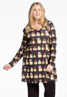 Yoek Tuniek wide bottom PERFUME | Zwart | Maat 58/60 Yoek Tuniek wide bottom PERFUME | Zwart | Maat 58/60