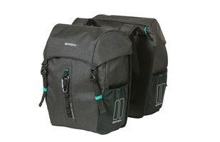 Basil Discovery365d dubbele fietstas zwart melee
