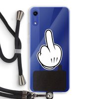 Middle finger white: Honor Play 8A Transparant Hoesje met koord