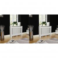 Radiatorombouw 2 st 112 cm MDF wit
