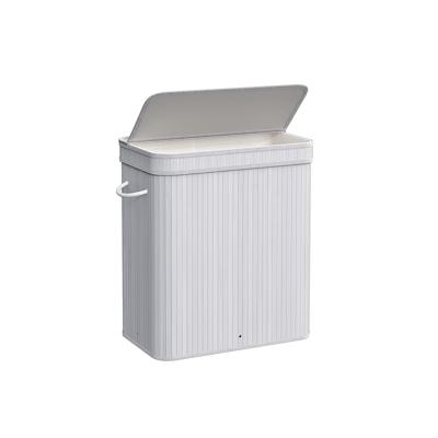 Wasmand met afneembaar deksel en machinewasbaar, Grijs / 100 L