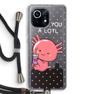 Love You A Lotl: Xiaomi Mi 11 Transparant Hoesje met koord