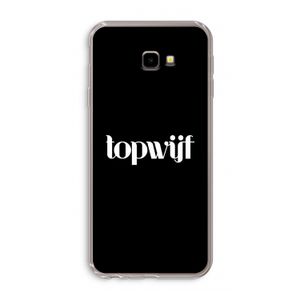 Topwijf Zwart: Samsung Galaxy J4 Plus Transparant Hoesje