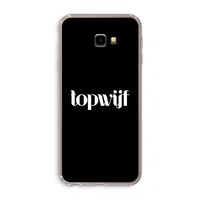 Topwijf Zwart: Samsung Galaxy J4 Plus Transparant Hoesje