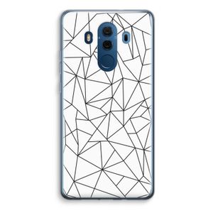 Geometrische lijnen zwart: Huawei Mate 10 Pro Transparant Hoesje