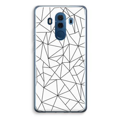 Geometrische lijnen zwart: Huawei Mate 10 Pro Transparant Hoesje