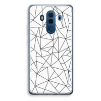 Geometrische lijnen zwart: Huawei Mate 10 Pro Transparant Hoesje