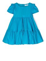 Monnalisa tiered ruffle dress - Bleu - thumbnail