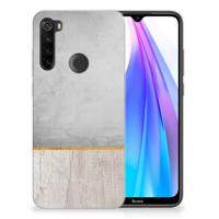 Xiaomi Redmi Note 8T | Bumper Hoesje | Wood Concrete Xiaomi Redmi Note 8T | Bumper Hoesje | Wood Concrete