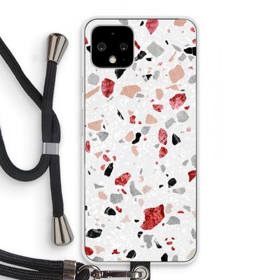 Terrazzo N°12: Pixel 4 Transparant Hoesje met koord
