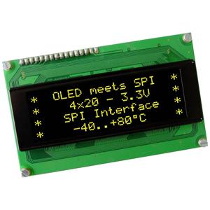 DISPLAY VISIONS OLED-display Geel-groen 5.55 mm 3.3 V Aantal cijfers: 4 EAW204-XLG