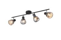 Trio 4-lichts plafondlampTarifa met geribbeld glas - 862800432