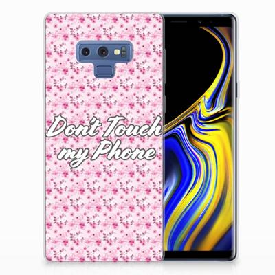 Samsung Galaxy Note 9 Silicone-hoesje Flowers Pink DTMP Samsung Galaxy Note 9 Silicone-hoesje Flowers Pink DTMP
