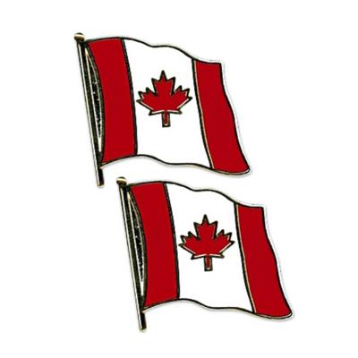 Pin Vlag Canada - 2x - 2 cm - vlaggen speldje - supporter - mini broche