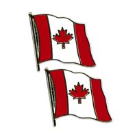 Pin Vlag Canada - 2x - 2 cm - vlaggen speldje - supporter - mini broche