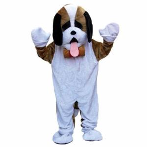 Honden dierenpak - verkleedkleding - volwassenen - mascotte outfit - wit/bruin - one size