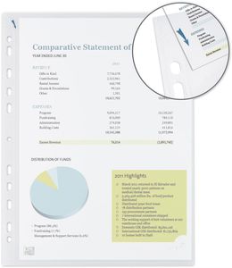 OXFORD Quick'in showtas, A4, uit glasheldere PP, 11-gaatsperforatie, 70 micron, doos van 100 stuks