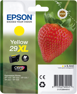 Epson Strawberry 29XL Y inktcartridge 1 stuk(s) Origineel Hoog (XL) rendement Geel