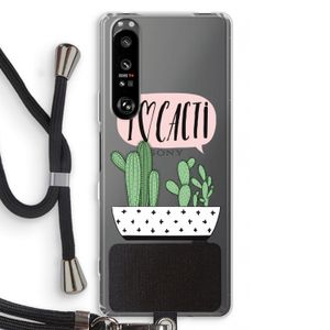 I love cacti: Sony Xperia 1 III Transparant Hoesje met koord