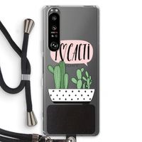 I love cacti: Sony Xperia 1 III Transparant Hoesje met koord