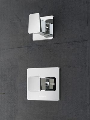 Hotbath Bro! inbouw thermostaat 1 stopkraan geborsteld nikkel