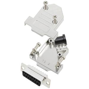 TRU COMPONENTS TCD45NT15MDMSK 7708920 D-sub female connectorset 45 ° Aantal polen: 15 Soldeerkelk 1 stuk(s)