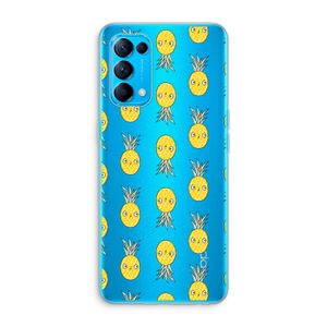 Ananas: Oppo Find X3 Lite Transparant Hoesje