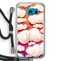 Katoen Wolken: Samsung Galaxy S6 Transparant Hoesje met koord