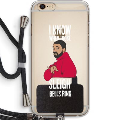 Sleigh Bells Ring: iPhone 6 PLUS / 6S PLUS Transparant Hoesje met koord