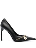 Versace Jeans Couture escarpins pointus à plaque logo 95 mm - Noir - thumbnail