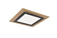 Trio Vierkante design plafondlampMorgan zwart met goud - 641510280