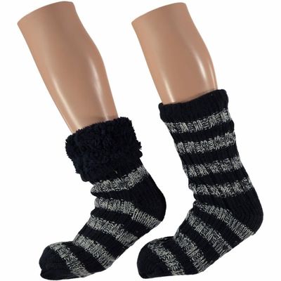 Jongens Huissokken Navyblauwe Streep - Huissokken Kinderen Jongens Huissokken Navyblauwe Streep - Huissokken Kinderen