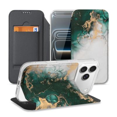 Book Cover Apple iPhone 17 Pro Marmer Groen