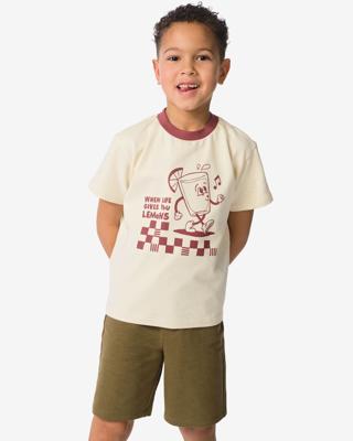 HEMA Kinder T-shirt retro ecru (ecru)