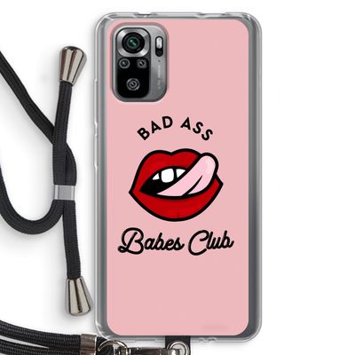 Badass Babes Club: Xiaomi Redmi Note 10S Transparant Hoesje met koord