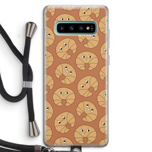 Croissant: Samsung Galaxy S10 Plus Transparant Hoesje met koord