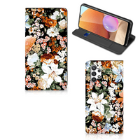 Smart Cover voor Samsung Galaxy A32 4G | A32 5G Enterprise Editie Dark Flowers - thumbnail