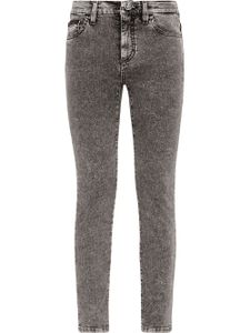 Philipp Plein jean skinny à coupe courte - Gris