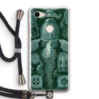 Haeckel Cubomedusae: Pixel 3 Transparant Hoesje met koord