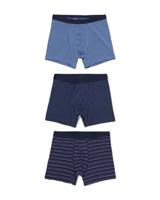 HEMA Korte herenboxers - 3 stuks donkerblauw (donkerblauw)