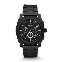 Horlogeband Fossil BQ2203 Roestvrij staal (RVS) Zwart 22mm