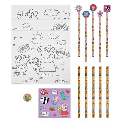Undercover Kleurset met gummen peppa pig, 29dlg.