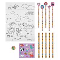Undercover Kleurset met gummen peppa pig, 29dlg.